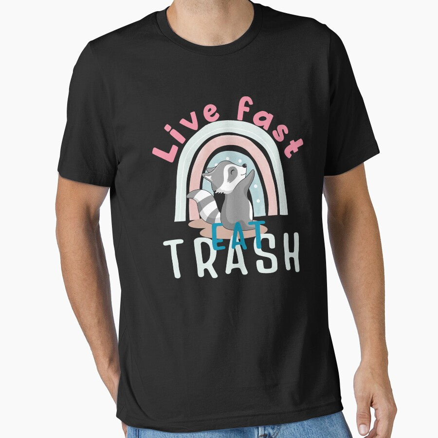Live Fast Eat Trash Funny Raccoon rainbow GIFT by CHOOSEYOURS SHOP T-Shirts, Hoodie, Sweatshirt | BlankRebels.com (Image 1)