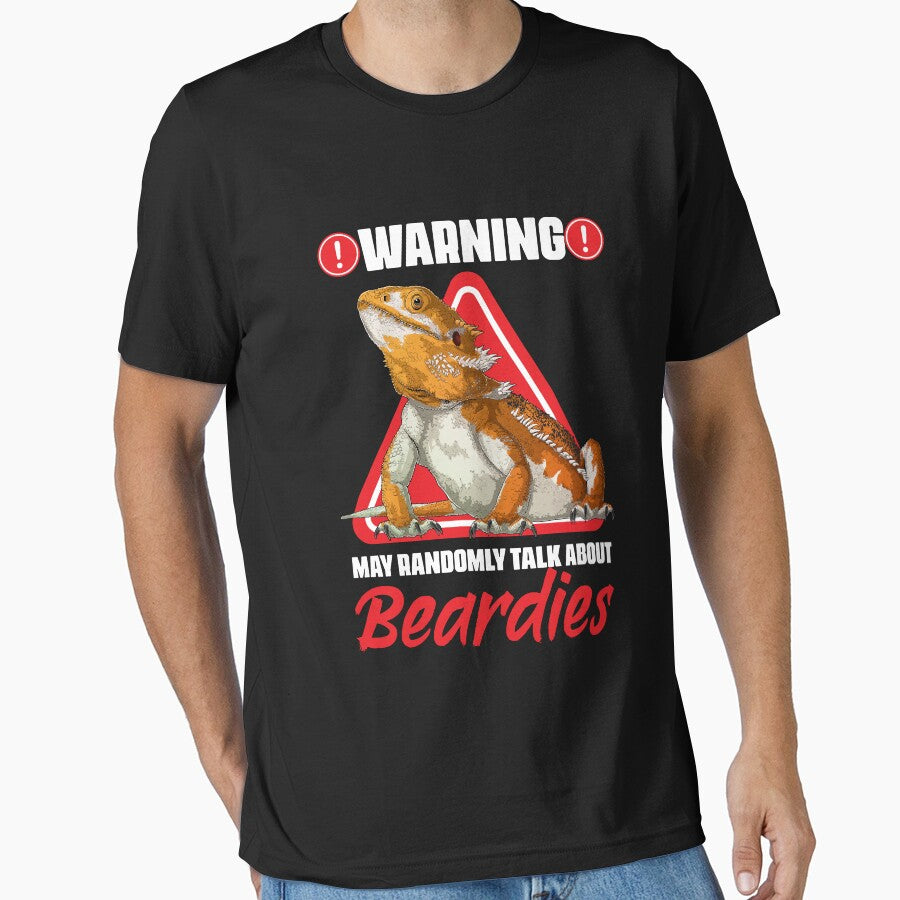 Warning Funny Beaded Dragon Pet Humor For Lizard Reptile Fan by Nessshirts T-Shirts, Hoodie, Sweatshirt (Image 1)