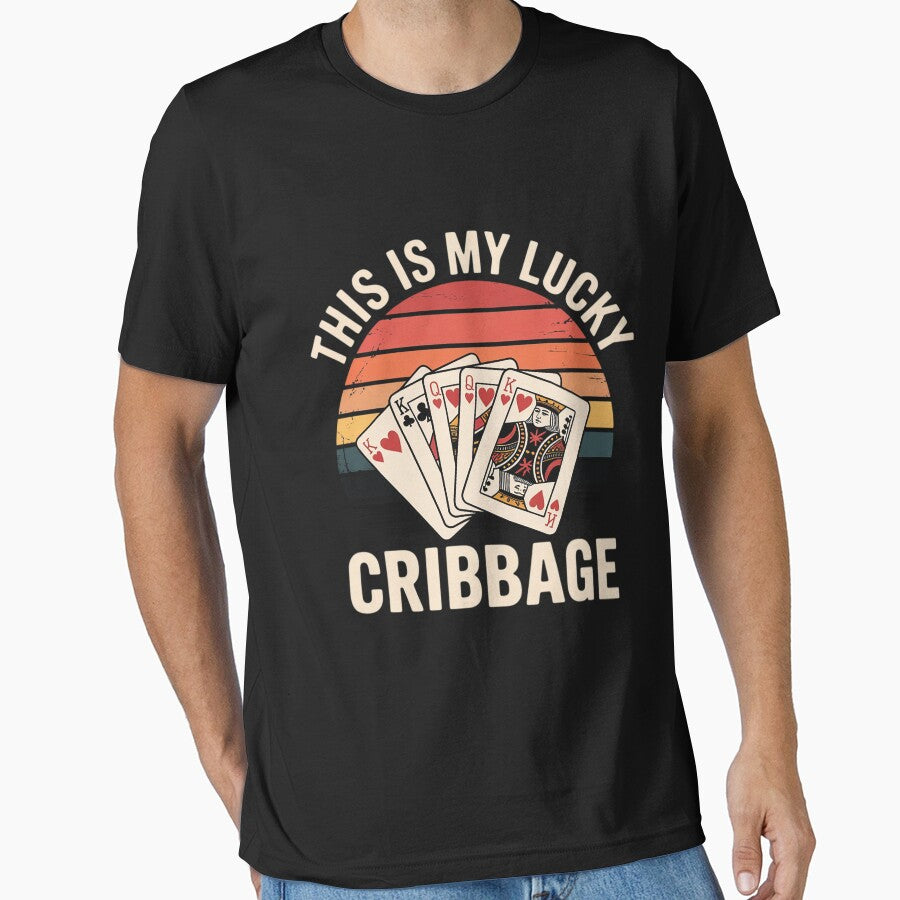Cribbage Lucky Board Game Player Card Game Lover by Minoloinan T-Shirts, Hoodie, Sweatshirt | BlankRebels.com (Image 1)