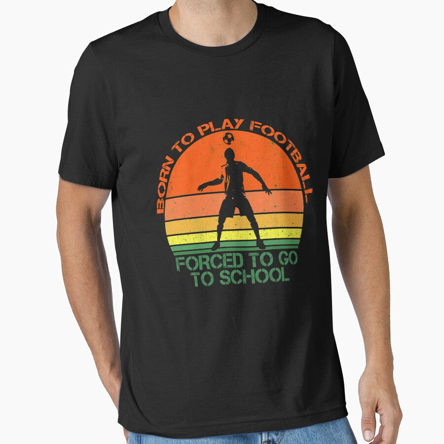 Funny kids football design, born to play football forced to go to school. by NobelFashion