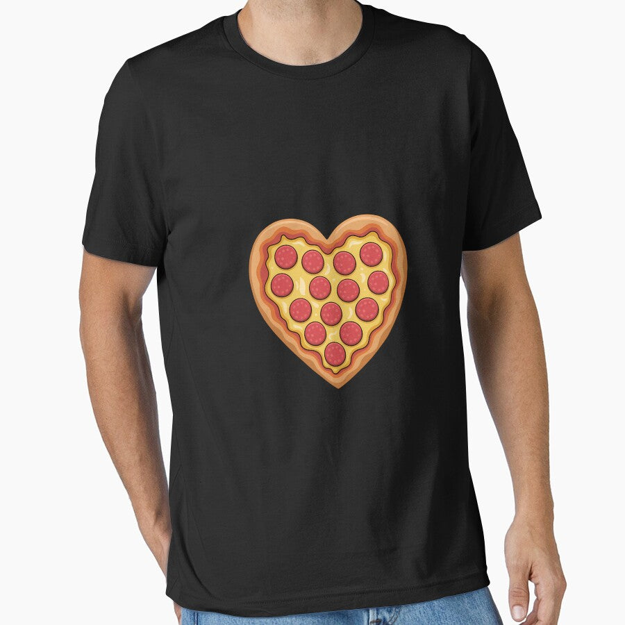 Pizza Heart Cute Valentines Day Heart Shaped Pizza by IdunayaStore T-Shirts, Hoodie, Sweatshirt | BlankRebels.com (Image 1)