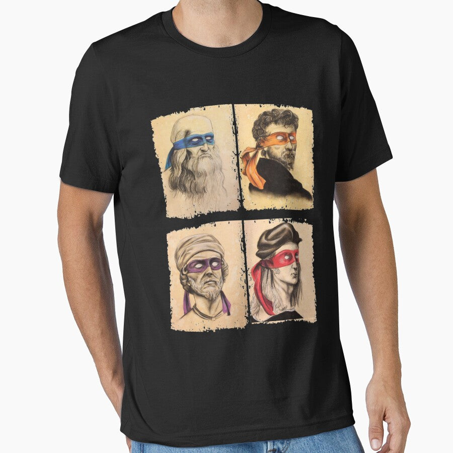 Funny Italian Artists Turtles Art Lovers Gift Renaissance Ninja Artists for women men by SirrelShearer... (Image 1)