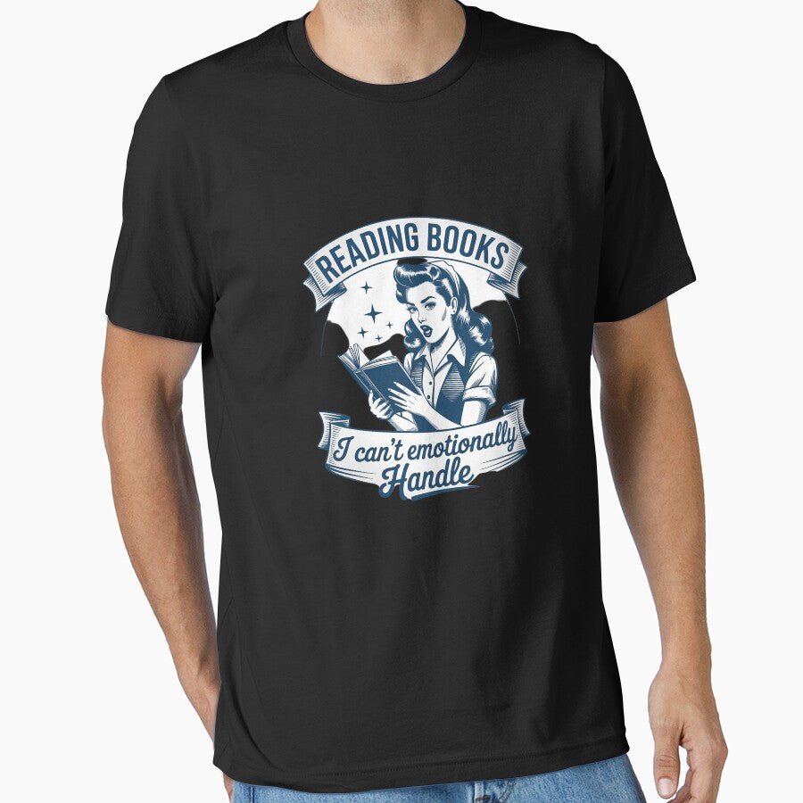 Bookish Romance Reader Emotionally Attached Crying Over Book by LittleDame T-Shirts, Hoodie, Sweatshirt (Image 1)