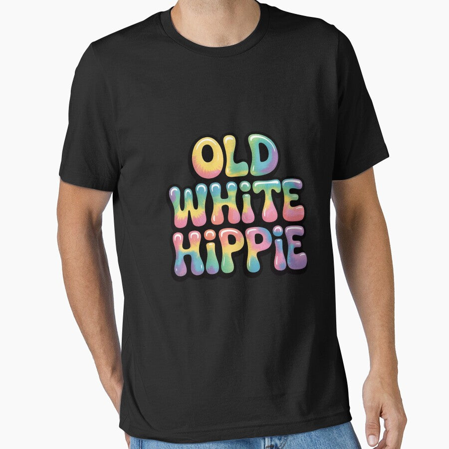 Old White Hippie Funny Design by trinfhri T-Shirts, Hoodie, Sweatshirt | BlankRebels.com (Image 1)
