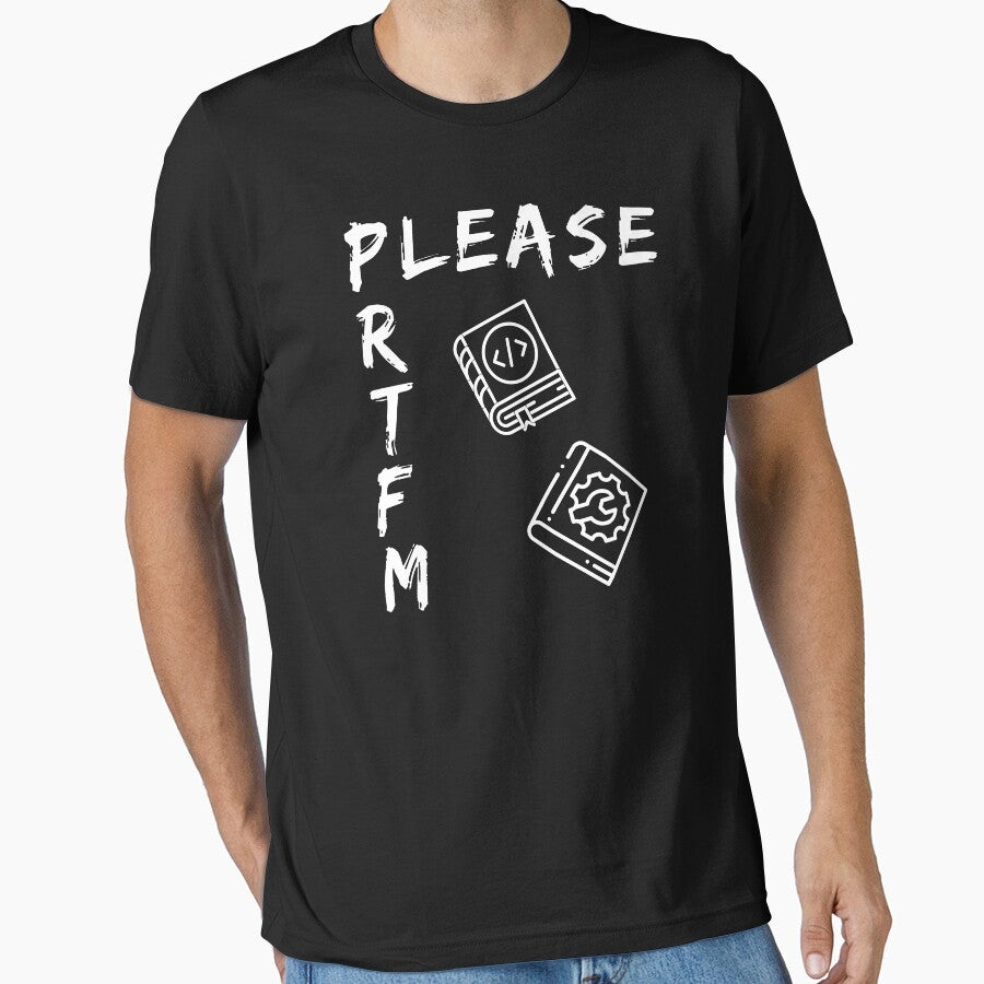 Please RTFM (white) by Stornu2Ruedas T-Shirts, Hoodie, Sweatshirt | BlankRebels.com (Image 1)