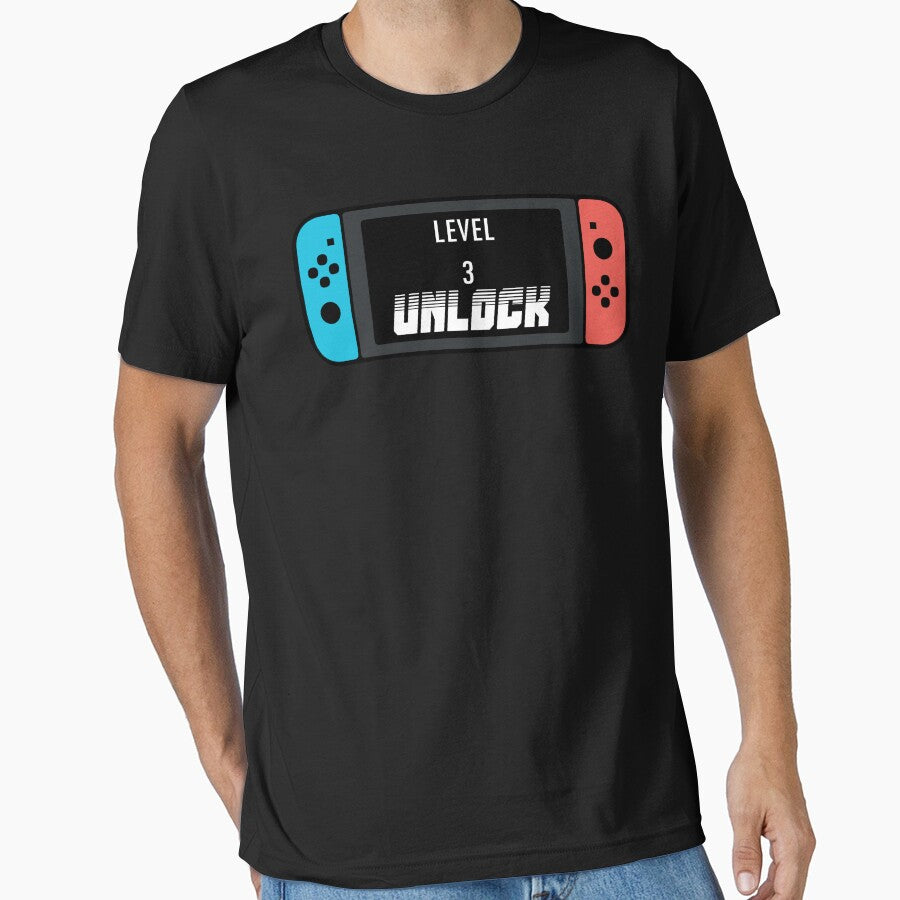 Level 3 unlock - Gamer memes - gamer lifestyle - pc gamer - gamer for life - gamer nerd by Artocity99 T-Shirts,... (Image 1)