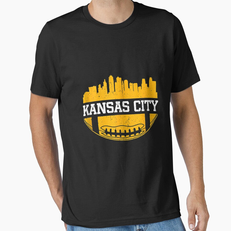 Kansas City Football Grunge by christyruffin T-Shirts, Hoodie, Sweatshirt | BlankRebels.com (Image 1)