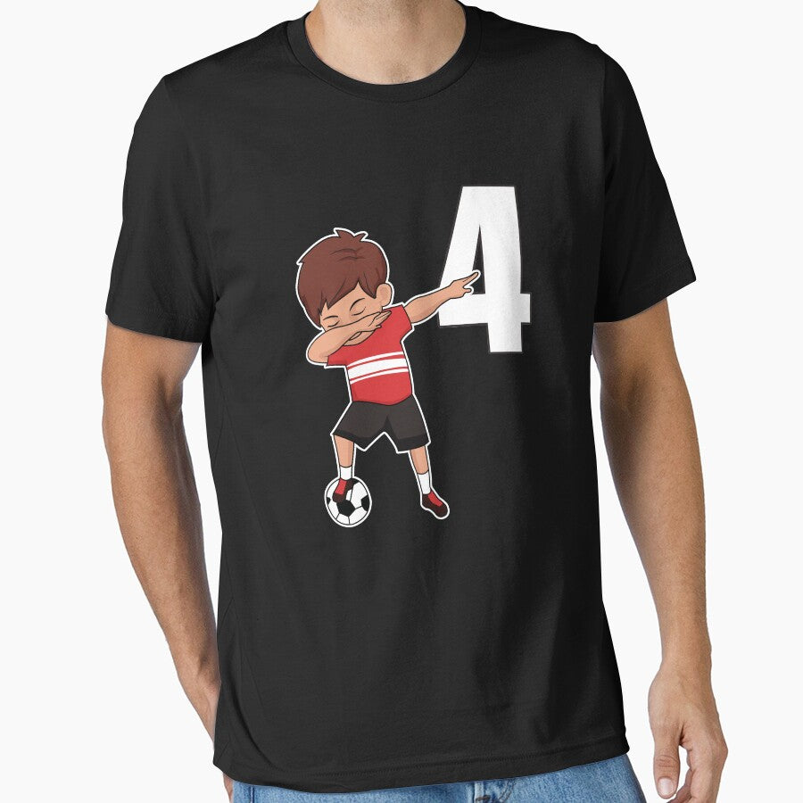 Awesome Soccer Player Number 4 Soccer Athlete Athletic Sports Team by VollLaser