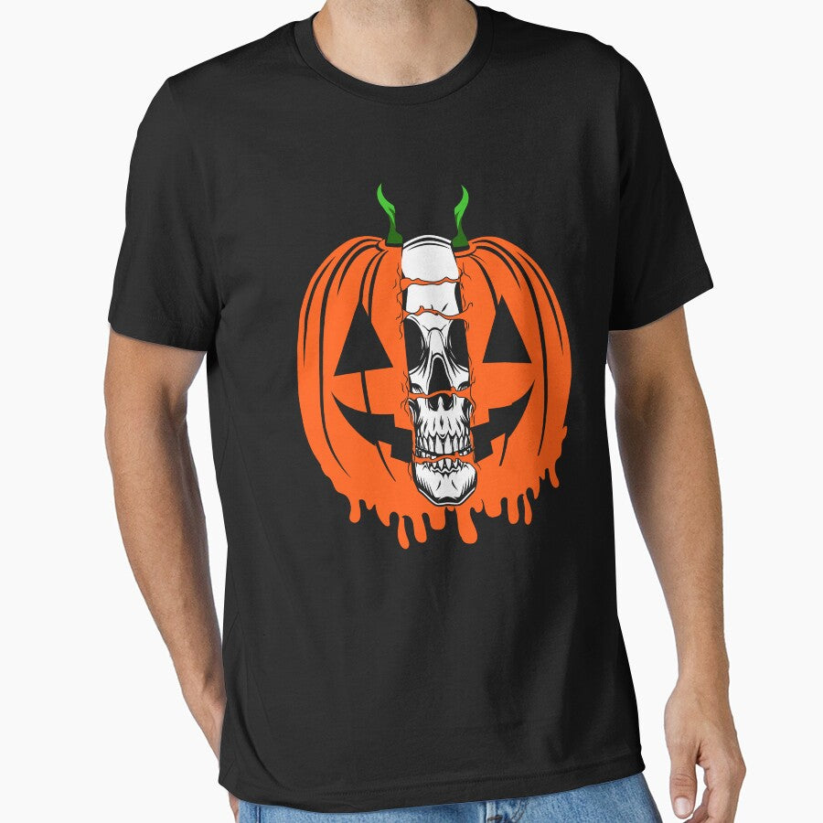 Pumpkin Skull Halloween Horror by Teapot-art T-Shirts, Hoodie, Sweatshirt | BlankRebels.com (Image 1)