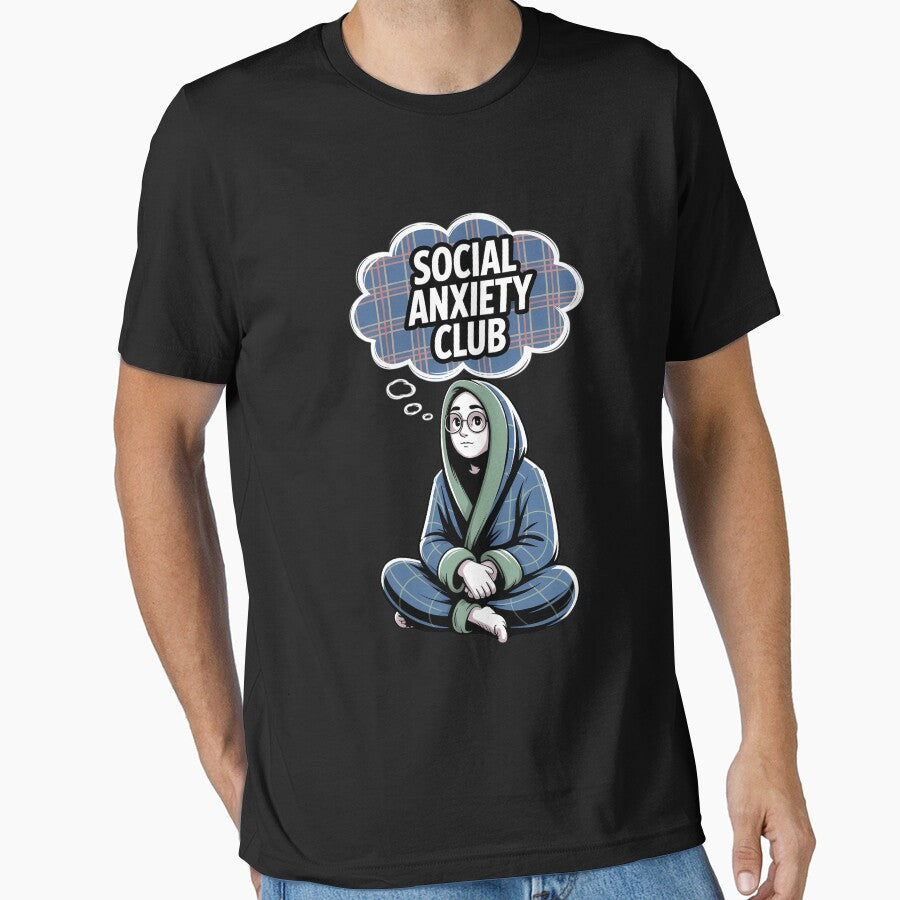 Social Anxiety Club Anxious and Depression Aware by aidenpier T-Shirts, Hoodie, Sweatshirt | BlankRebels.com (Image 1)