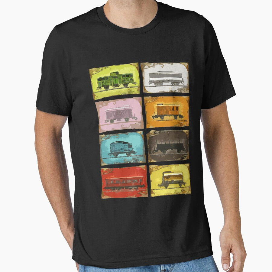 Ticket To Ride The Trains On Black by LewUpton21