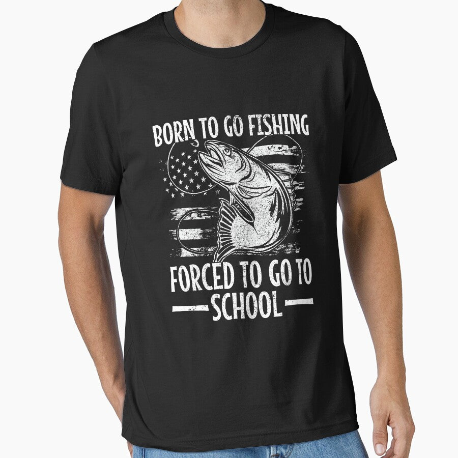 Born To Go Fishing Bass Fish Fisherman Boy Kid Funny Fishing by LucasGarrett T-Shirts, Hoodie, Sweatshirt (Image 1)