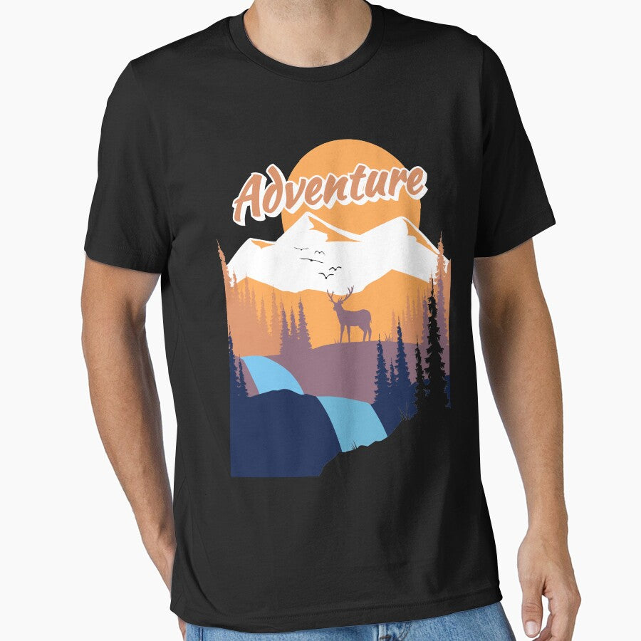 Aesthetic deer adventure by urban-color T-Shirts, Hoodie, Sweatshirt | BlankRebels.com (Image 1)
