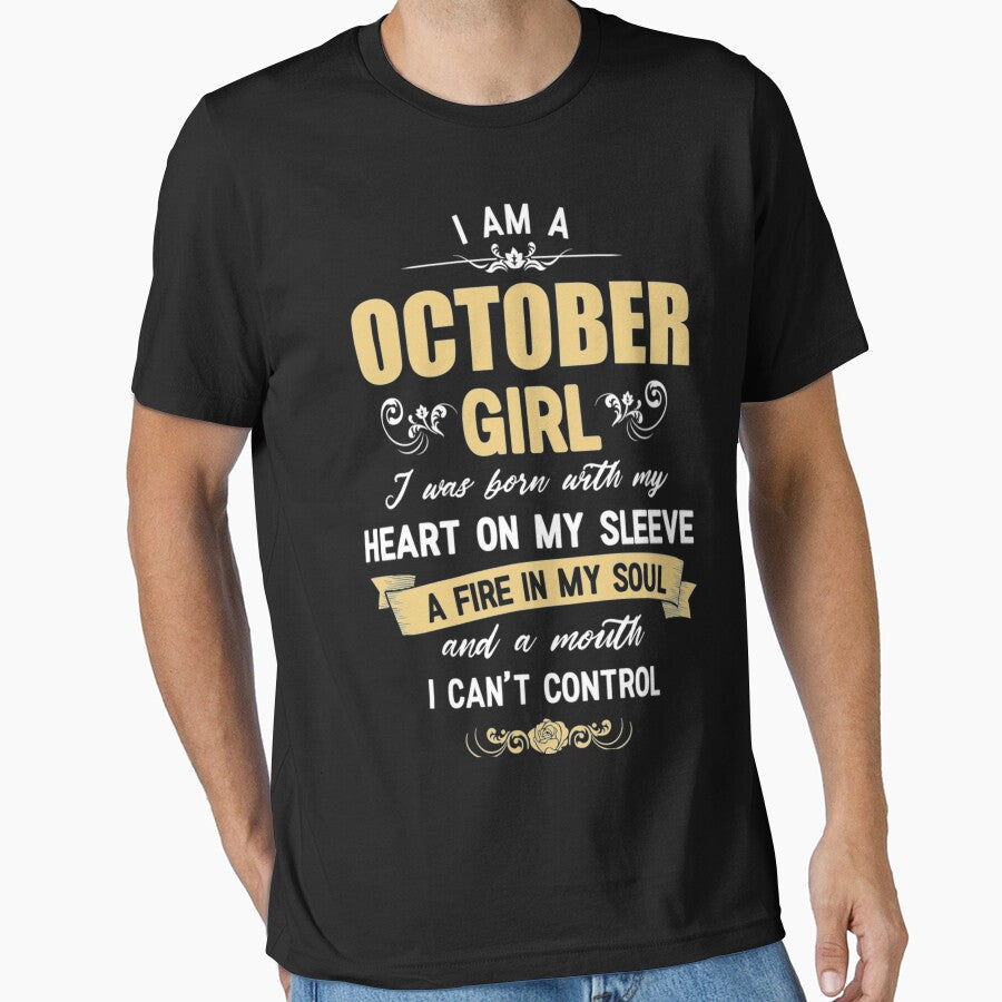 I Am A October Girl Hoodie October Birthday Hoodie by HillyArts T-Shirts, Sweatshirt | BlankRebels.com (Image 1)