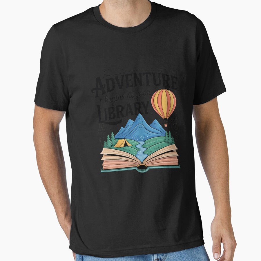 Adventure Begins at Your Library Book Lover by August4Laughs25 T-Shirts, Hoodie, Sweatshirt | BlankRebels.com (Image 1)