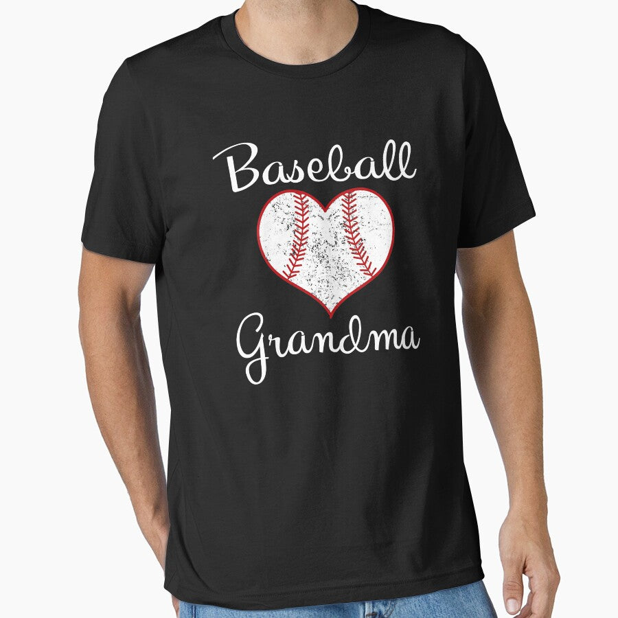 Baseball Grandma Vintage Womens Grandma Baseball Mom Heart by MichelSorour T-Shirts, Hoodie, Sweatshirt (Image 1)