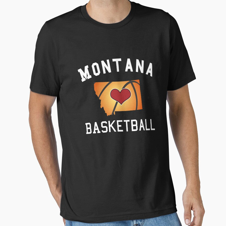 Fun Montana Loves Basketball Design by LGamble12345 T-Shirts, Hoodie, Sweatshirt | BlankRebels.com (Image 1)