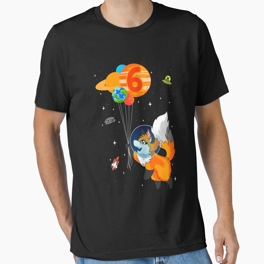 Astronaut 6th Birthday Fox astronaut costume by Ibu83 T-Shirts, Hoodie, Sweatshirt | BlankRebels.com (Image 1)