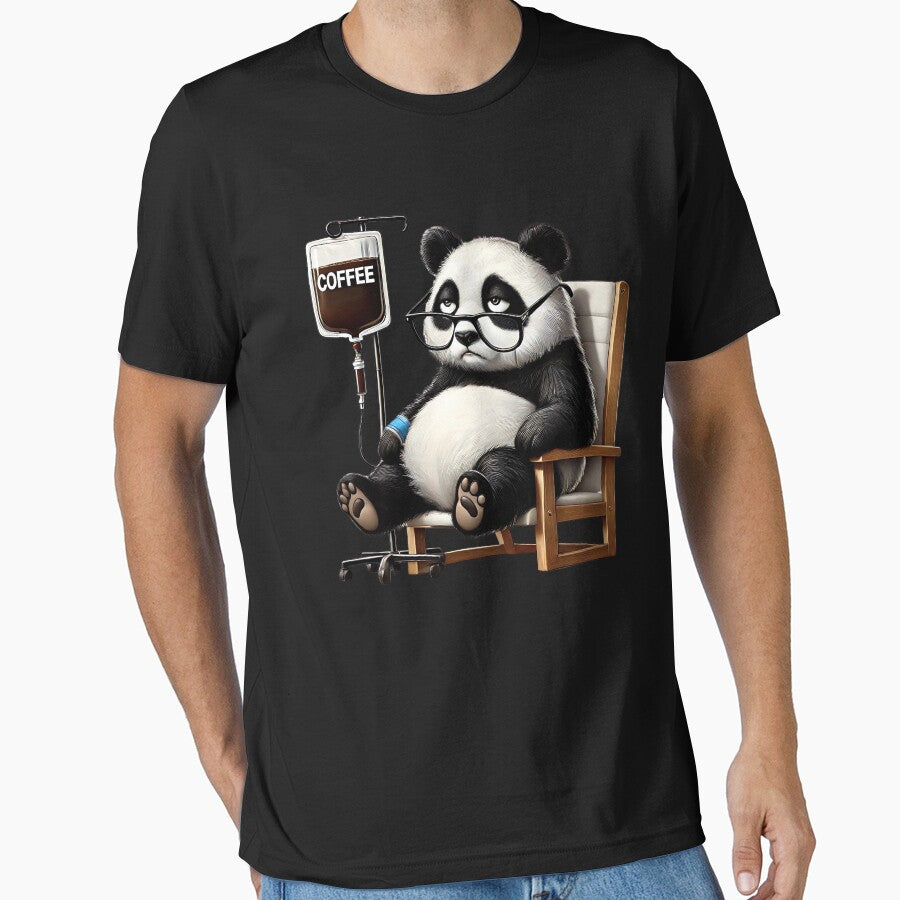 Funny Panda IV Coffee Drink Animal Lover Kimberley King Art King Art T-Shirts, Hoodie, Sweatshirt