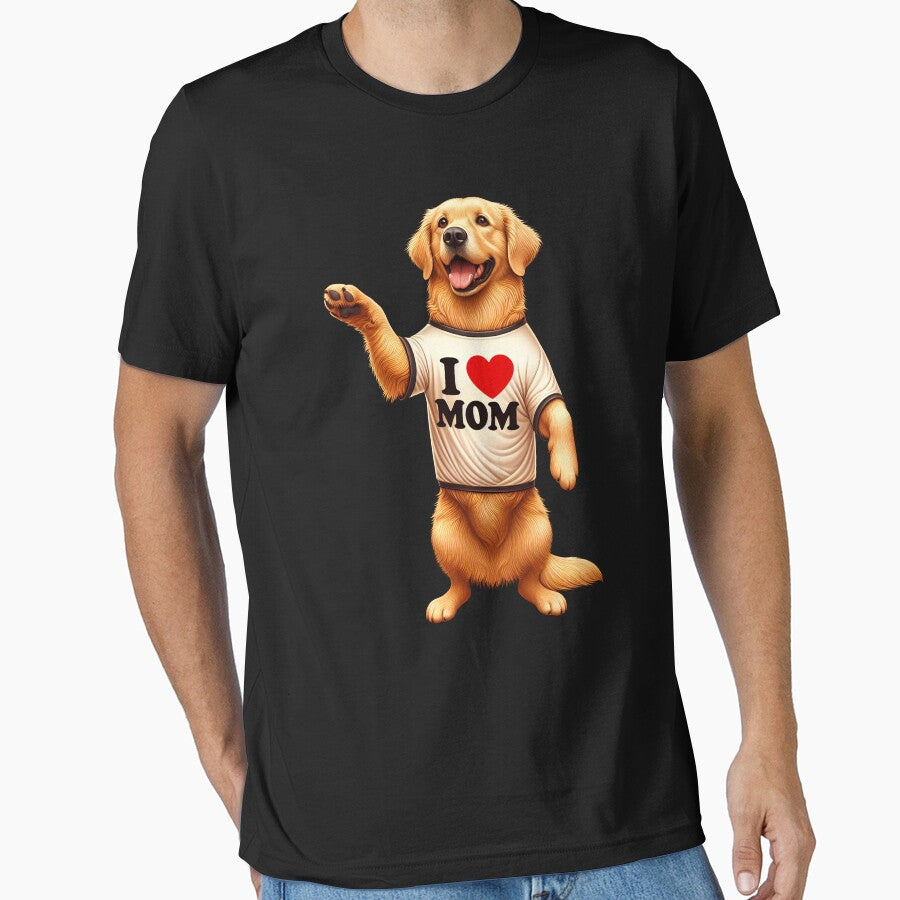 Golden Retriever Mom I Love Mom Golden Retriever Lover by Kimberley King Art  King Art T-Shirts, Hoodie, Sweatshirt (Image 1)