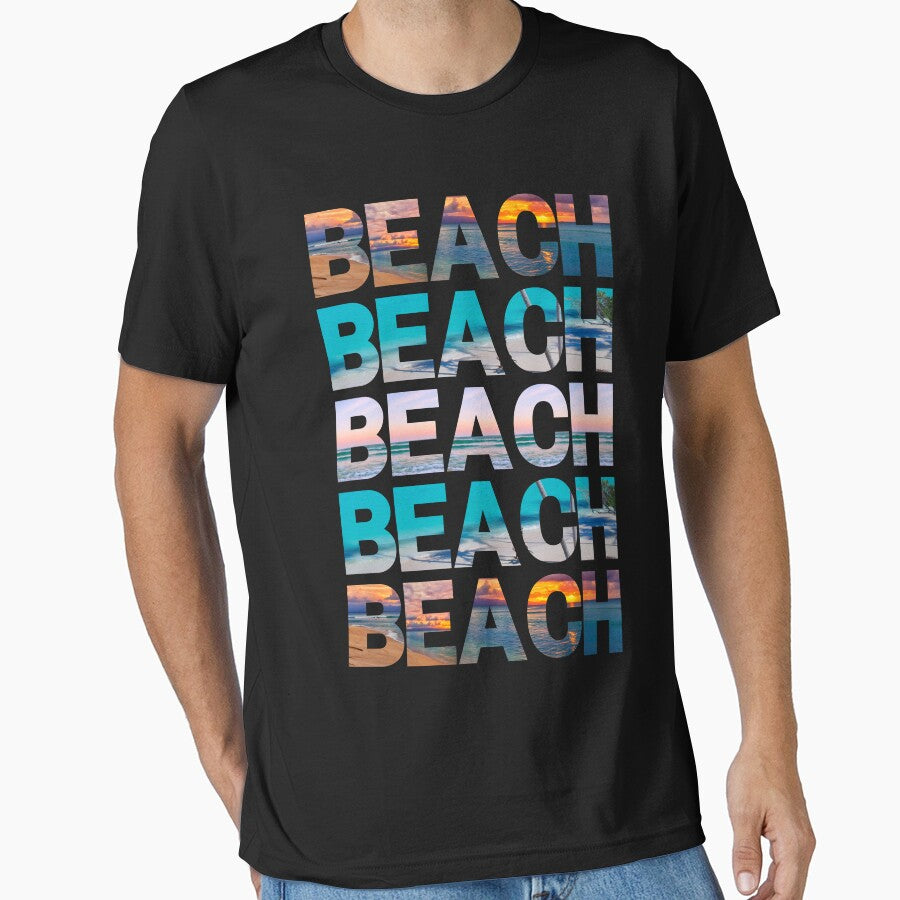Fiery Beach Sunset | BEACH PHOTOS by SpeakLifeHQ T-Shirts, Hoodie, Sweatshirt | BlankRebels.com (Image 1)
