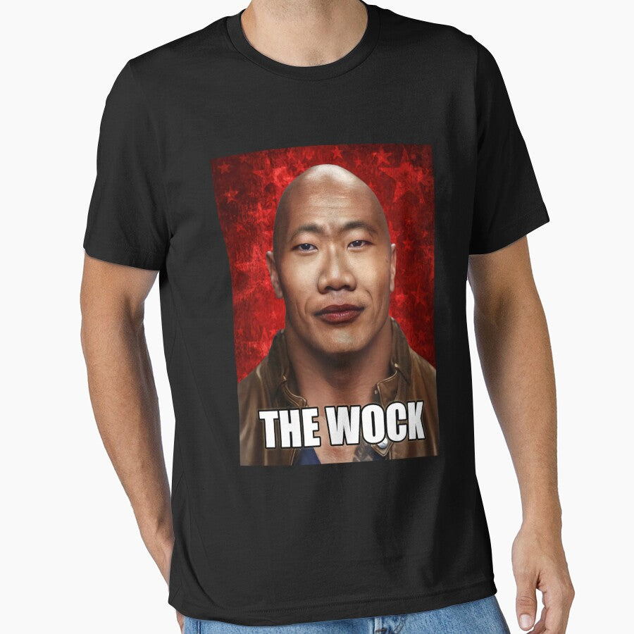 The Wock Meme Dwayne the Wok Johnson John Xina chinese social credit Bing Chilling by CareyBednar T-Shirts,... (Image 1)