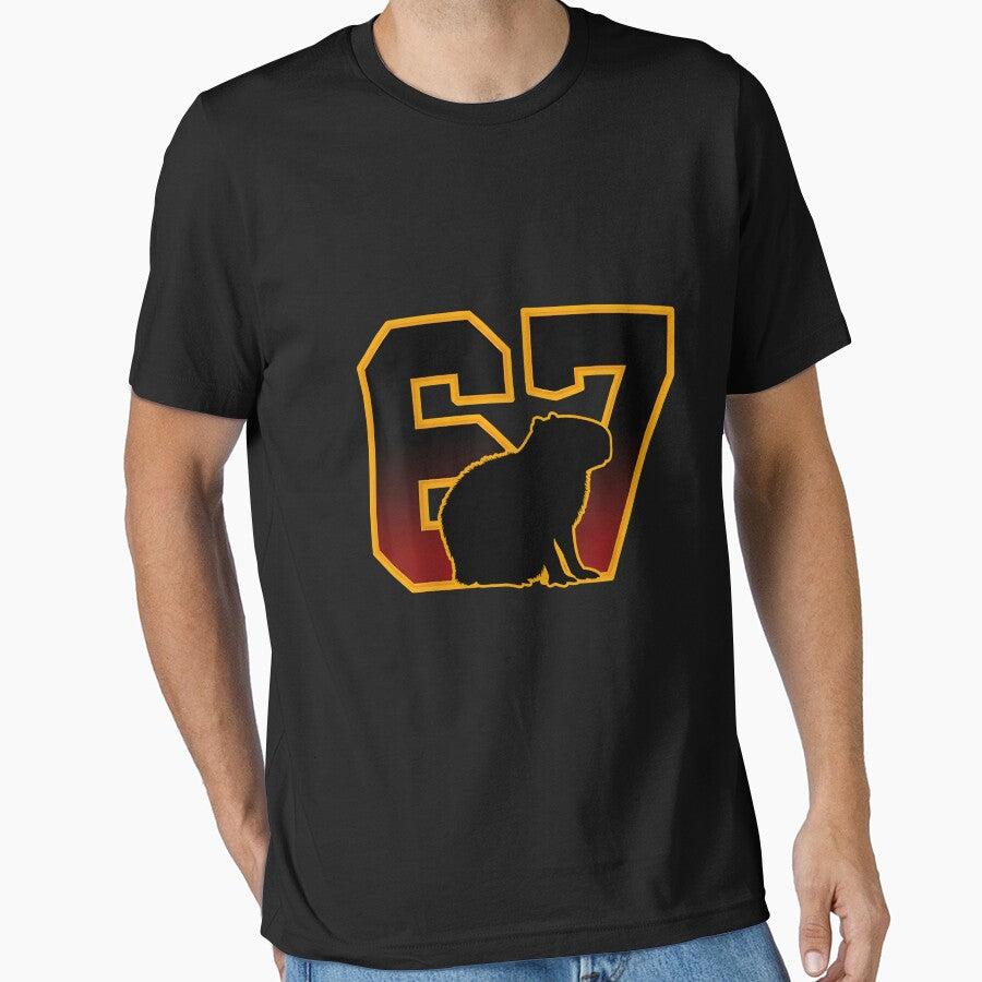 Capybara 67 Six Seven Varsity Shirt T-Shirts, Hoodie, Sweatshirt