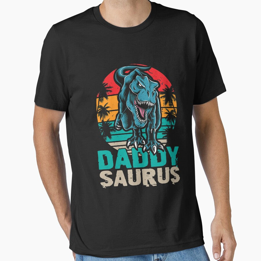 Vintage Daddysaurus T Rex Dinosaur Daddy Saurus Family by FucaGirl T-Shirts, Hoodie, Sweatshirt | BlankRebels.com (Image 1)