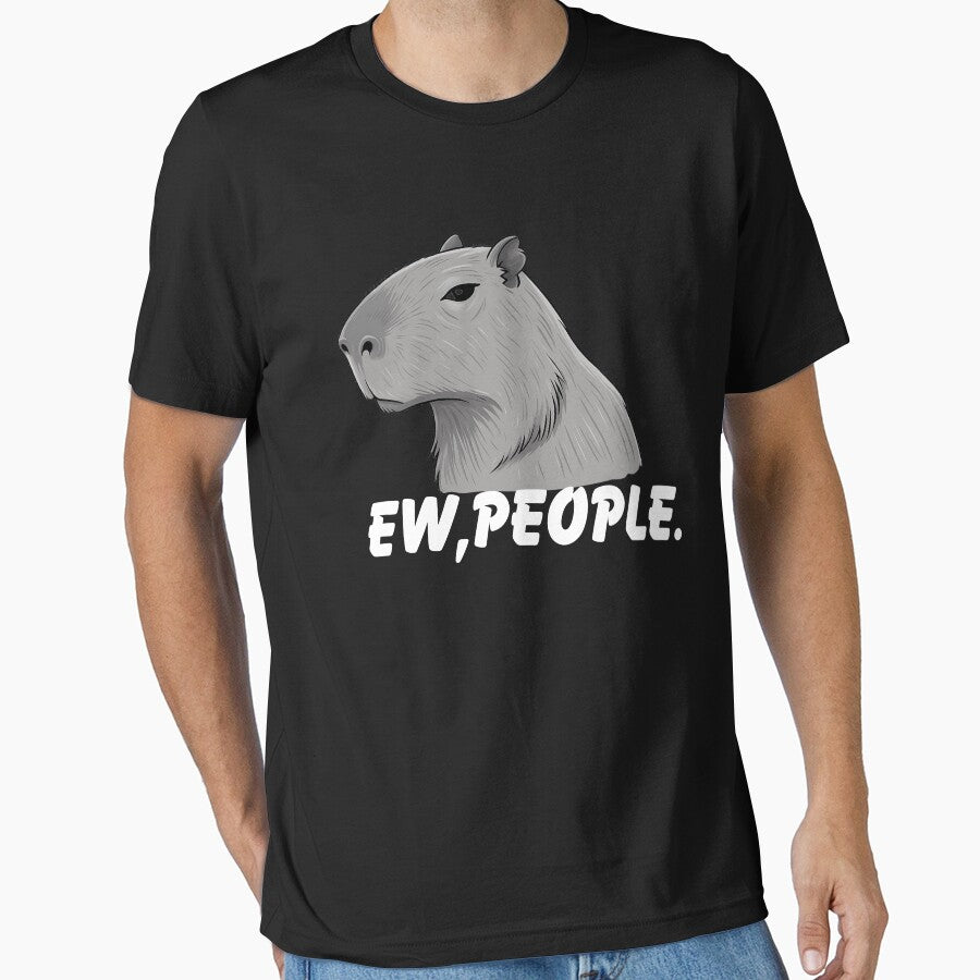 Ew People Capybara Funny Anti Social Animal Meme T-Shirts, Hoodie, Sweatshirt