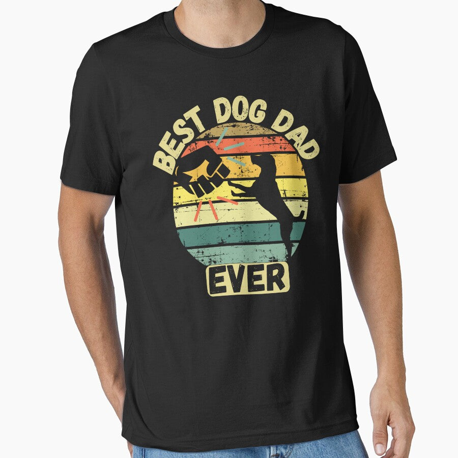 Vintage Best Dog Dad Ever by brooklyntowner T-Shirts, Hoodie, Sweatshirt | BlankRebels.com (Image 1)
