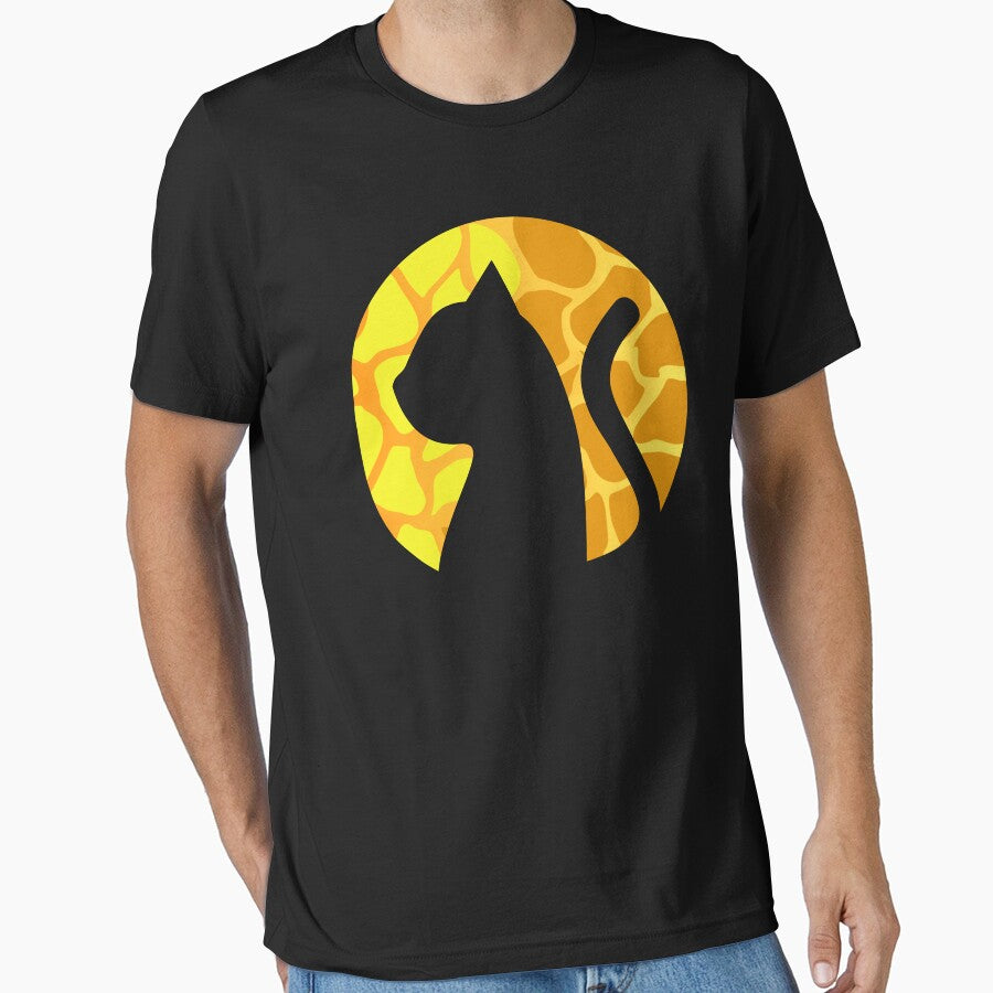 Patterned Cat Silhouette - Funny Cat Pictures by FunnyCatsFam T-Shirts, Hoodie, Sweatshirt | BlankRebels.com (Image 1)