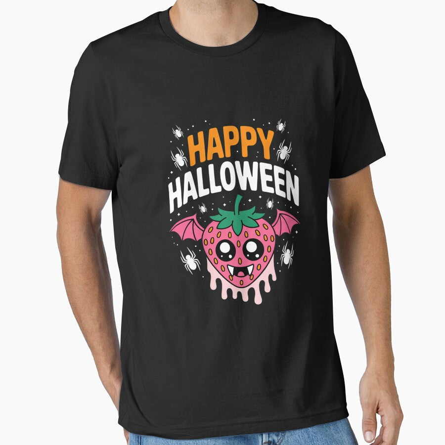 Strawberry Spooky Creepy Happy Halloween 2025 by ProudForFunny T-Shirts, Hoodie, Sweatshirt | BlankRebels.com (Image 1)
