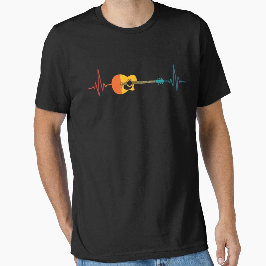Guitarist Heartbeat Musician Guitar Player Colorful Guitar by zacben T-Shirts, Hoodie, Sweatshirt | BlankRebels.com (Image 1)
