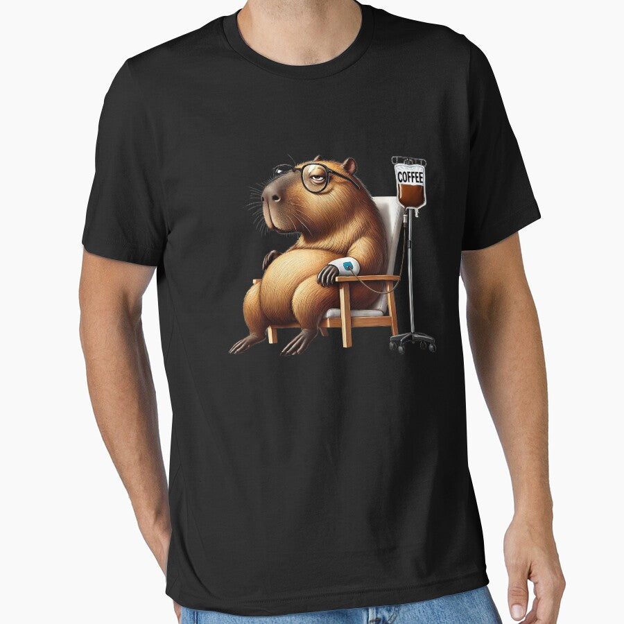 Funny Capybara IV Coffee Drink Animal Lover by Kimberley King Art  King Art T-Shirts, Hoodie, Sweatshirt (Image 1)