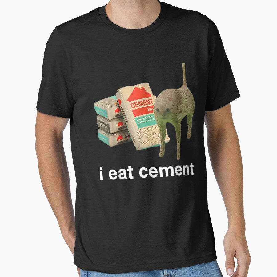 I Eat Cement Cursed Cat Funny Oddly Specific Meme T-Shirts, Hoodie, Sweatshirt