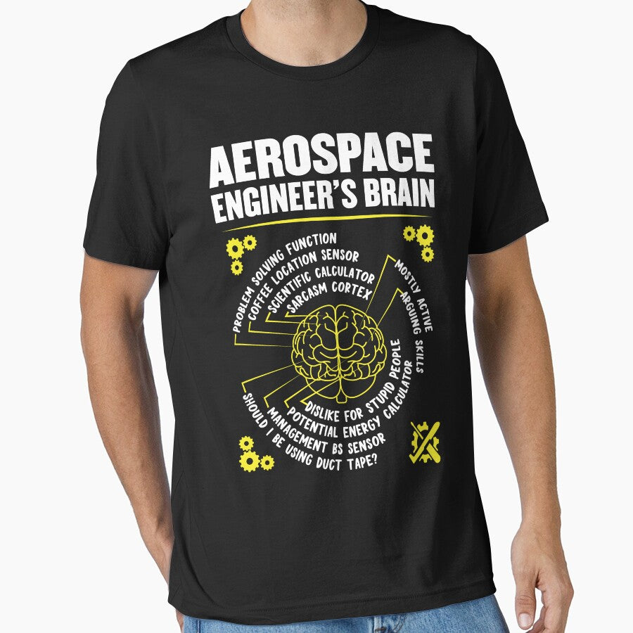 Aerospace Engineer Brain: Funny Aerospace Engineering Gift by Adexyl T-Shirts, Hoodie, Sweatshirt | BlankRebels.com (Image 1)