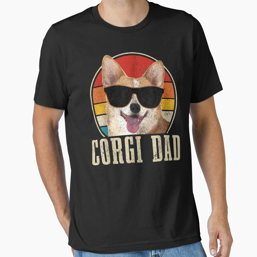 Corgi Dad Vintage Sunglasses Funny Corgi Dog Owner by unhdisoz T-Shirts, Hoodie, Sweatshirt | BlankRebels.com (Image 1)