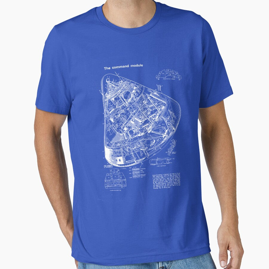 Apollo Command Module Blueprint Drawing by DWS-Store