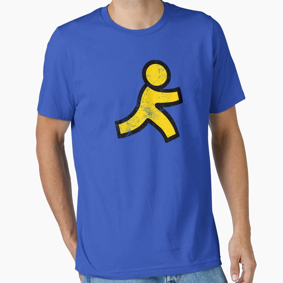 AOL Instant Messenger Distressed Logo - Defunct Messaging App - Only 90s Kids Remember - AIM - Forever Away Status - RIP by SolissDesigns