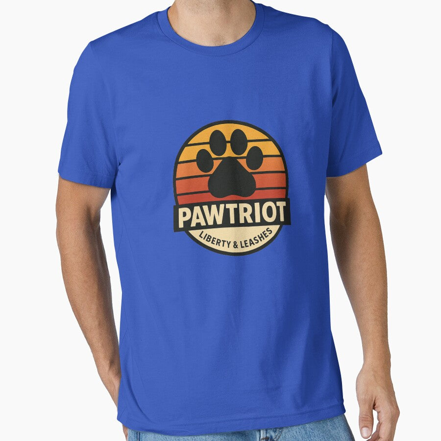 Pawtriot Retro Dog Paw Design by The Bark Side T-Shirts, Hoodie, Sweatshirt | BlankRebels.com (Image 1)