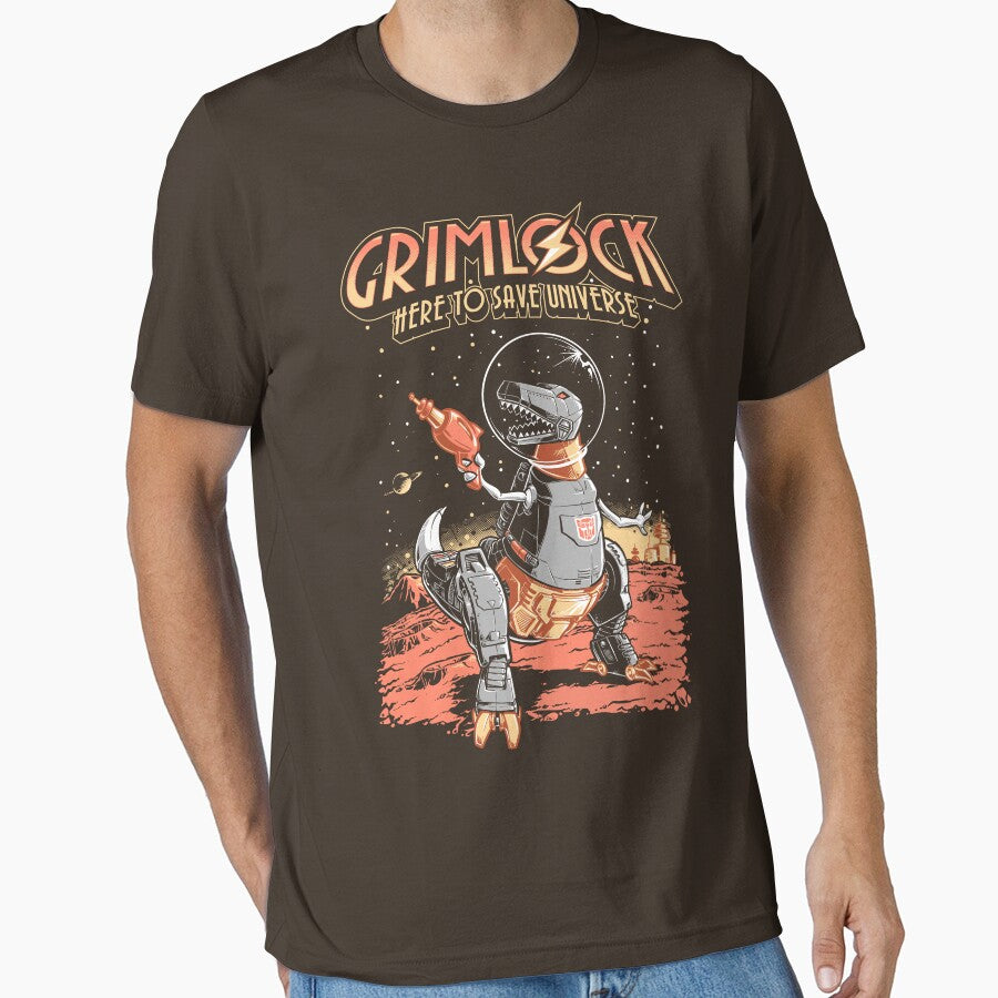 Space Pulp Robot Dinosaur Hero by Obvian T-Shirts, Hoodie, Sweatshirt | BlankRebels.com (Image 1)
