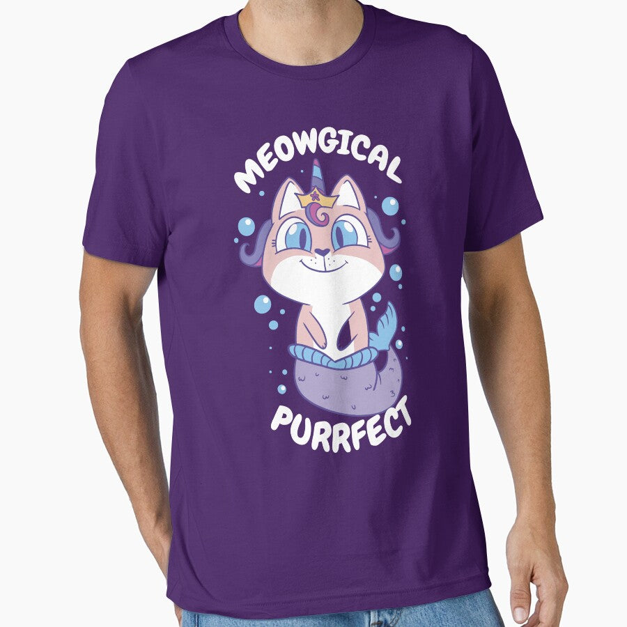 Meowgical Purrfect Cat Lover Pet Owner kawaii Mermaid Art by MrEddie10 T-Shirts, Hoodie, Sweatshirt (Image 1)