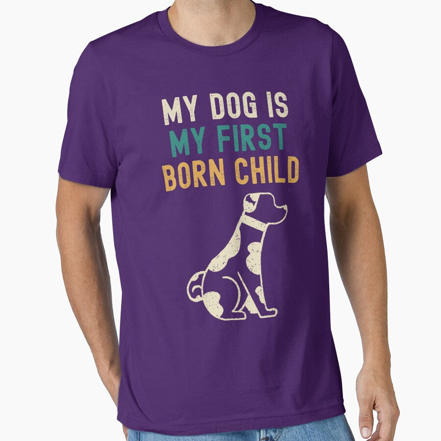 My Dog Is My First Born Child: Vintage Look by KAPAA T-Shirts, Hoodie, Sweatshirt | BlankRebels.com (Image 1)