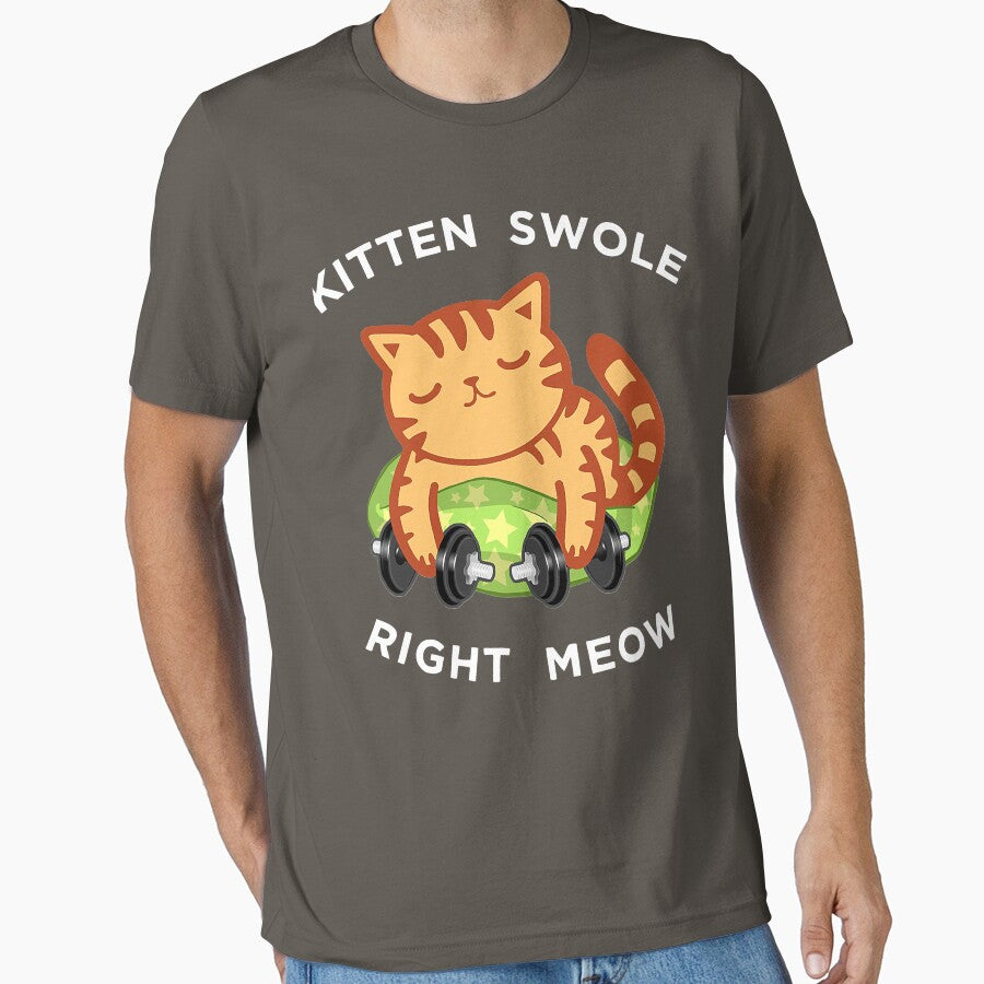 Funny Lifting Right Meow Cat, Workout Gym Kitty by ZacharyMarcus T-Shirts, Hoodie, Sweatshirt | BlankRebels.com (Image 1)