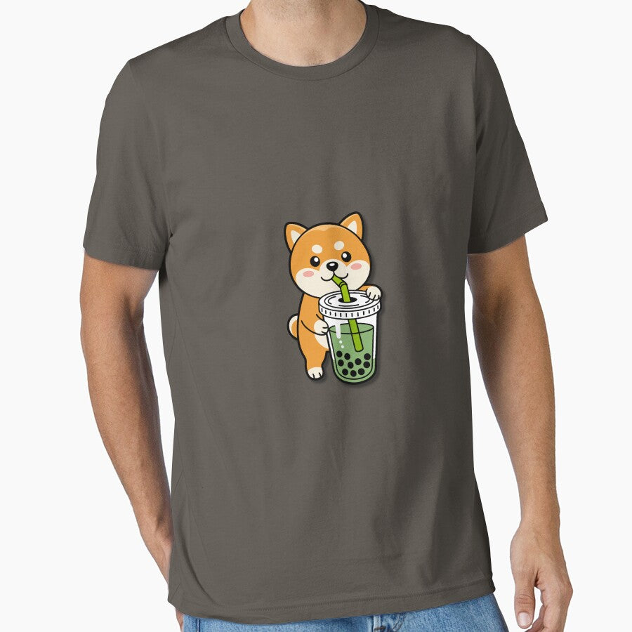 Cute Matcha Boba Dog – Kawaii Bubble Tea Shirt by Kasad Hoodie, Sweatshirt | BlankRebels.com (Image 1)