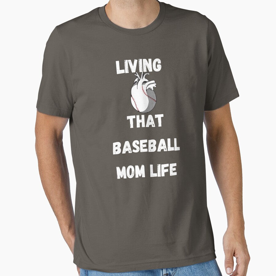 Living That Baseball Mom Life by campingforge T-Shirts, Hoodie, Sweatshirt | BlankRebels.com (Image 1)