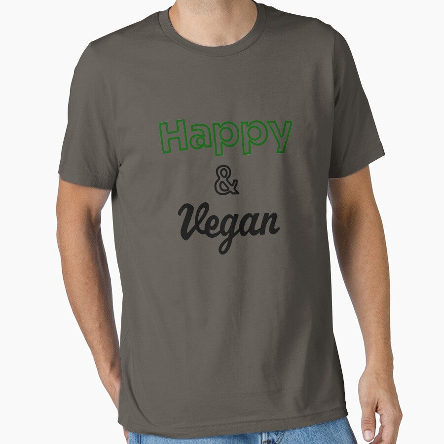 Happy & Vegan by Kajusmcr T-Shirts, Hoodie, Sweatshirt | BlankRebels.com (Image 1)