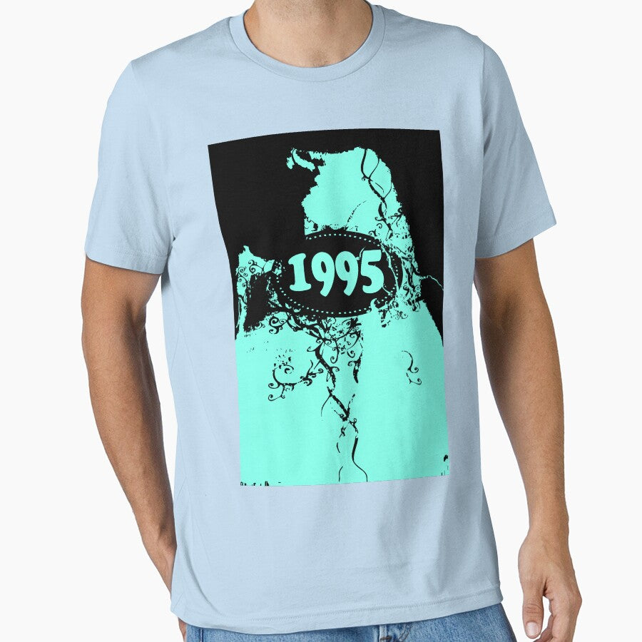 1995 Blue, black retro vintage T-shirt by enhan Hoodie, Sweatshirt | BlankRebels.com (Image 1)