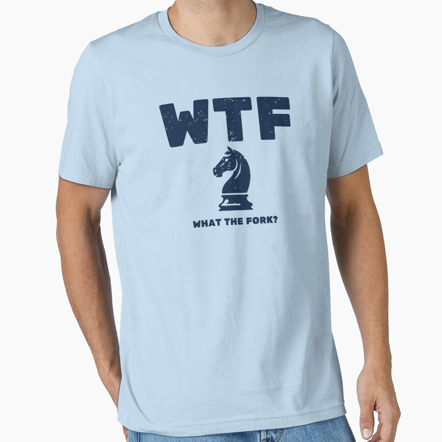 WTF 'What the Fork?' Retro Vintage Chess T-shirt by Trixtee Hoodie, Sweatshirt | BlankRebels.com (Image 1)