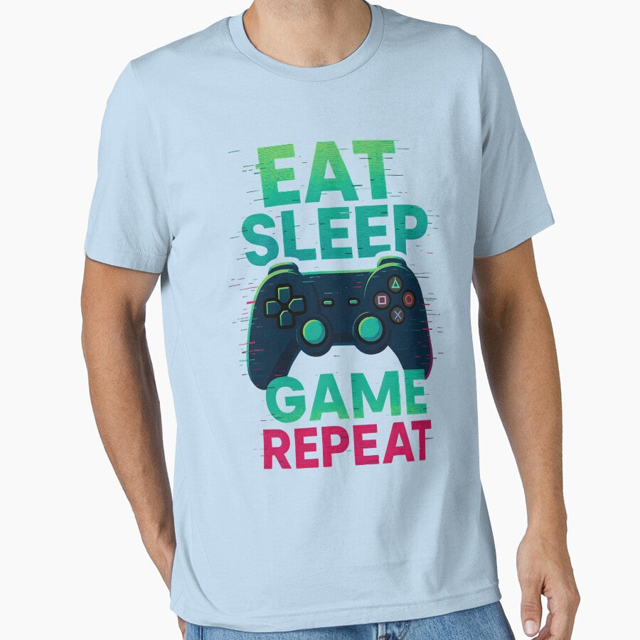 Eat Sleep Game Repeat T-Shirts, Hoodie, Sweatshirt